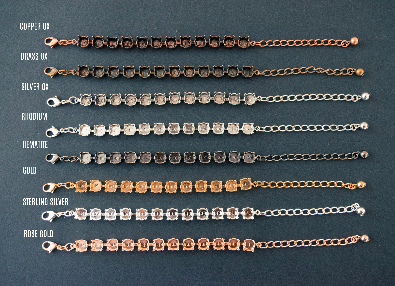 8.5mm (39ss) 12 Box Bracelet offered in all eight finishes