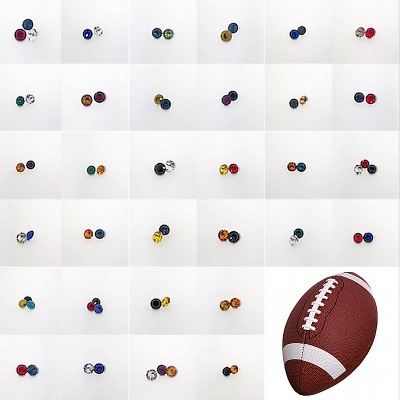 Football Swarovski Team Colors